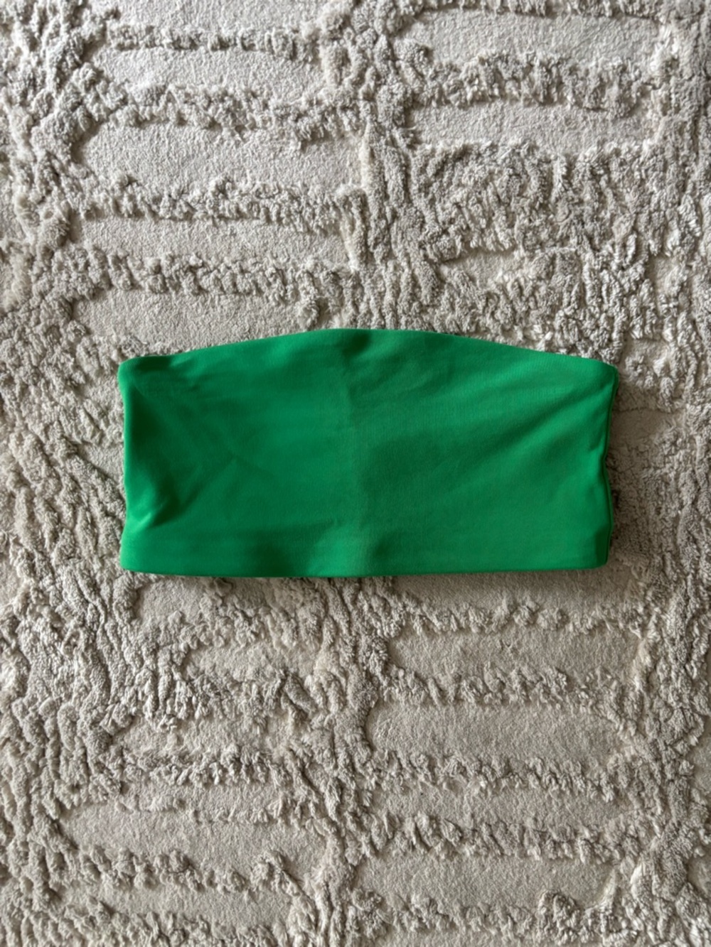 Aritzia Green Strapless Bandeau Top